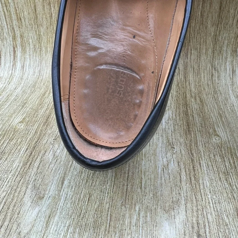 Suitsupply Penny Loafers Men's Size 8.5 Black Leather Made in Italy Dress Shoes